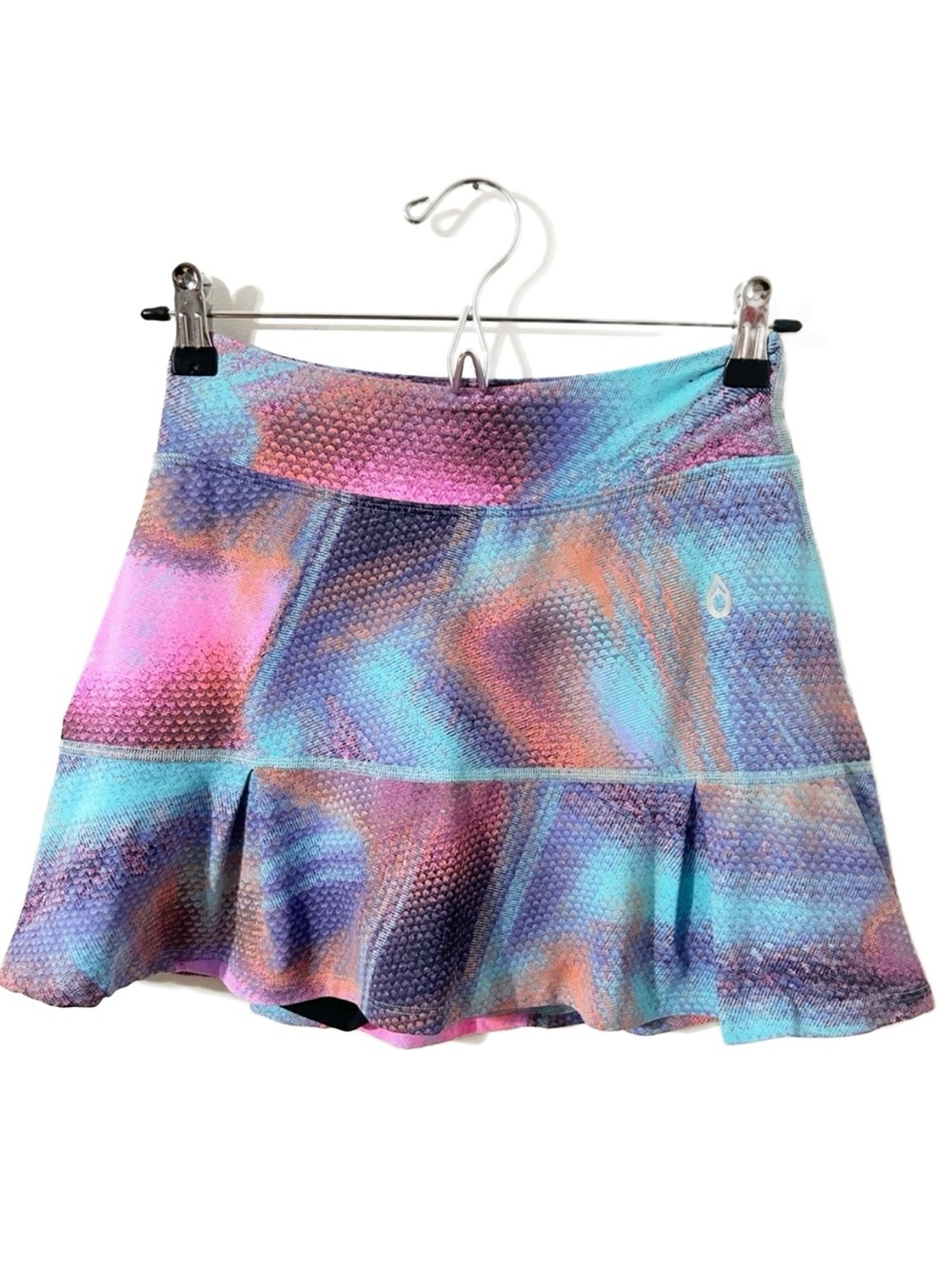 Dona Jo Athletic Skort Tennis Skirt Vibrant Multi-Color Built-In Shorts Size 1-S